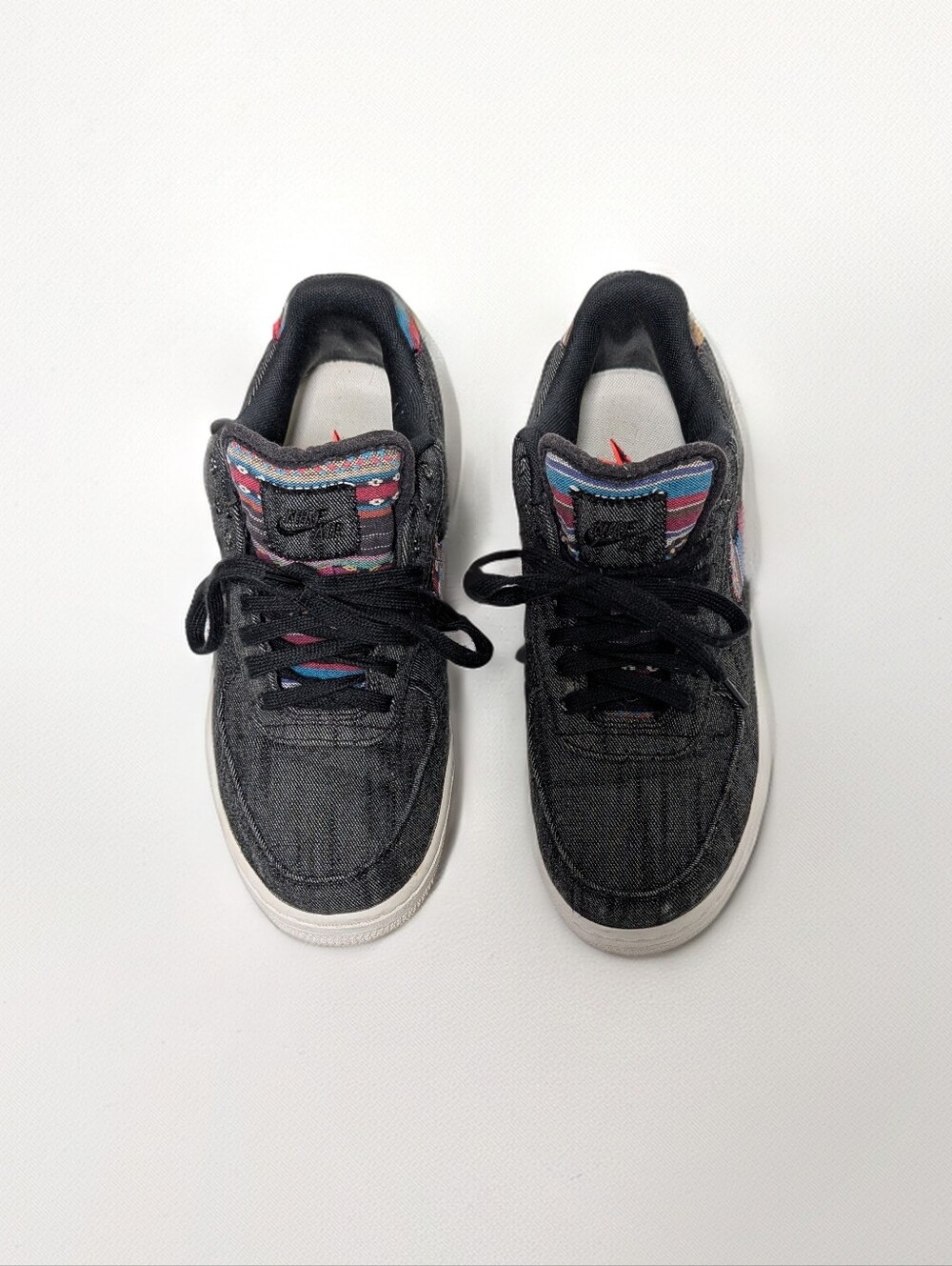 Nike Air Force 1 Low Denim Tribal Print Sneakers Men’s 8 Women’s 9.5 - Picture 4 of 10